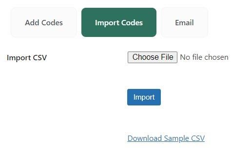 Import Codes