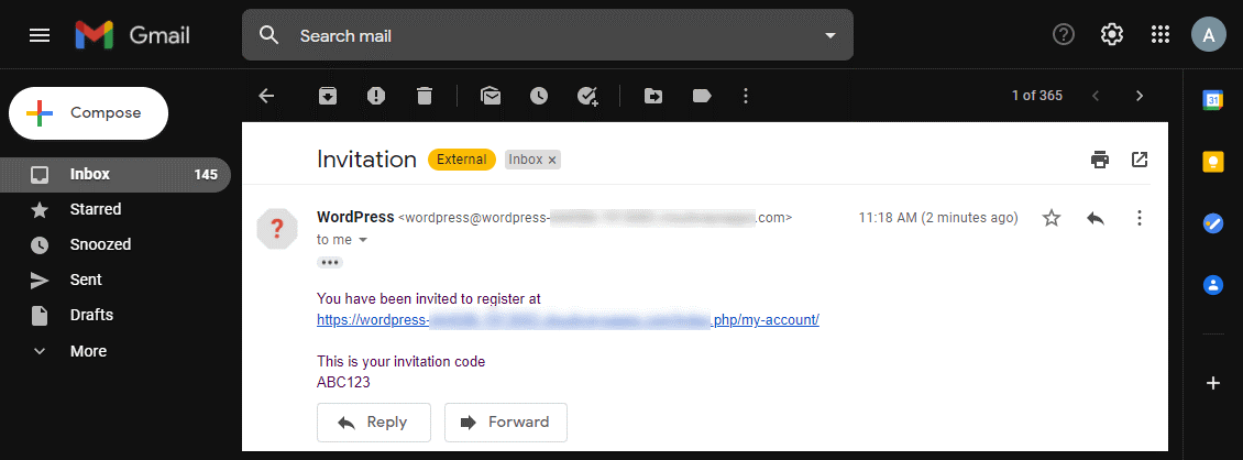 New User Approve email verification