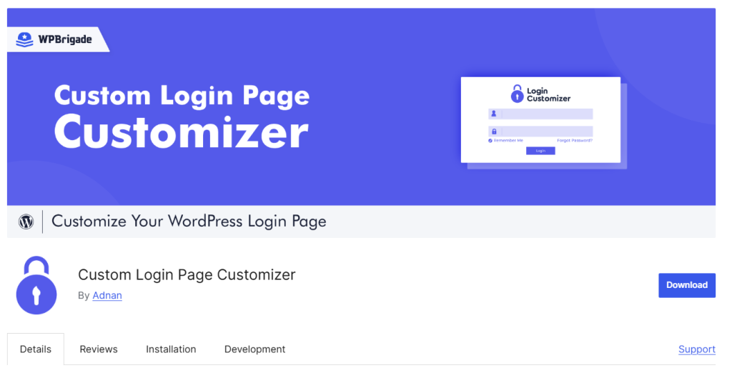 Login Page Customizer